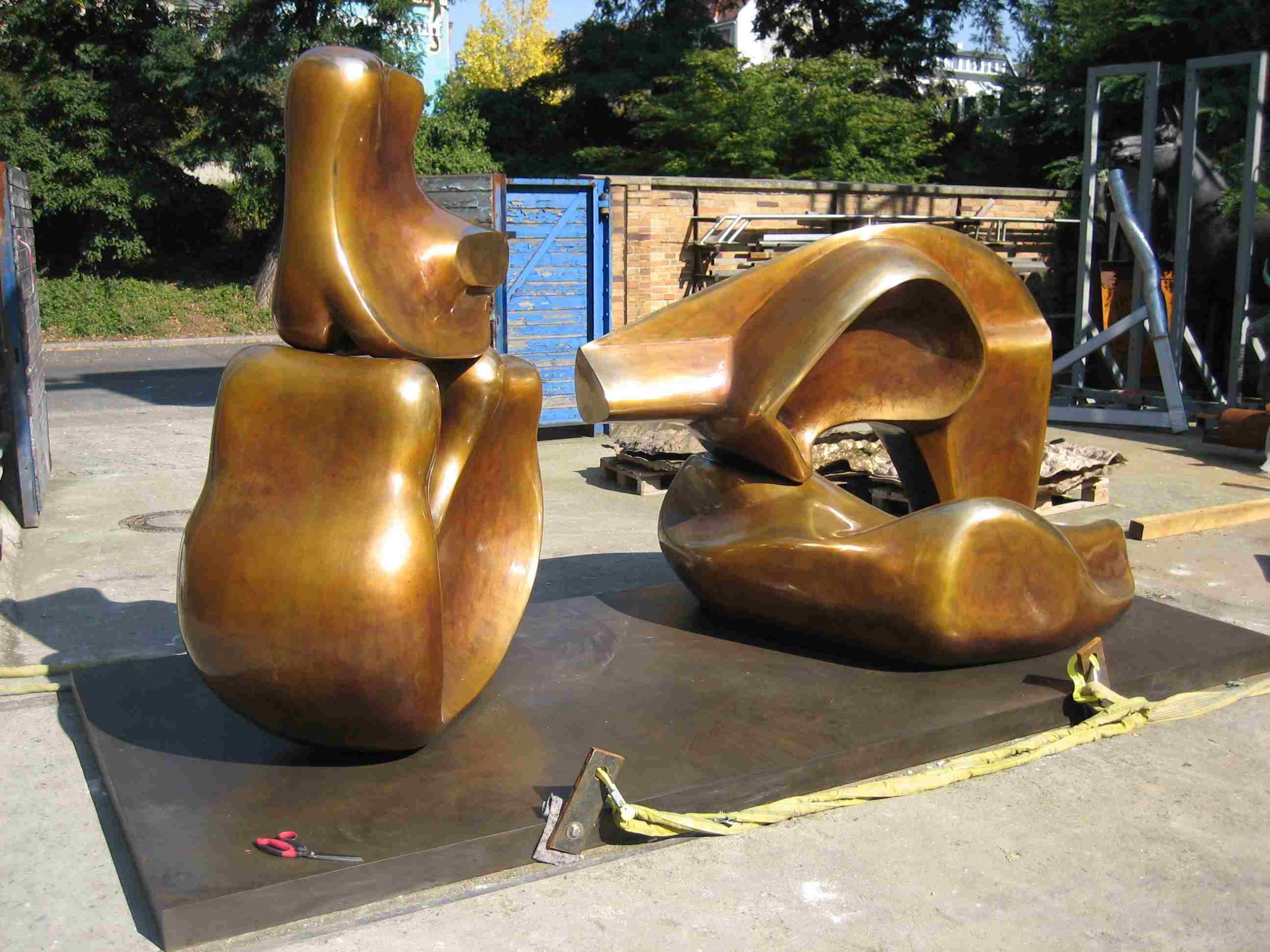 Large Four Piece Reclining Figure, Bronzecast 1972